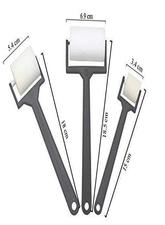 Brille Bee Sponge Stamp Foam Painting Brushes, Flower Shapes, Art Paint Drawing Tools, DIY Graffiti Stamps for Kids Early Learning (Roller Spounge 3pcs) - Image 3